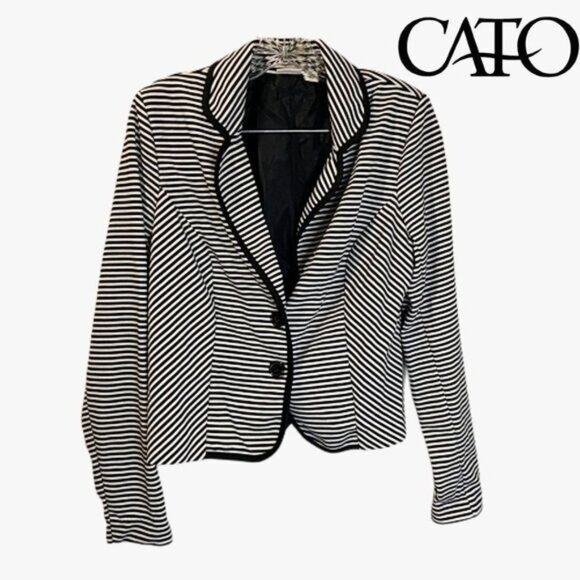 CATO Women Casual‎ Two button Blazers Notch Lapel Long Sleeve Work Office jacket - Picture 1 of 6